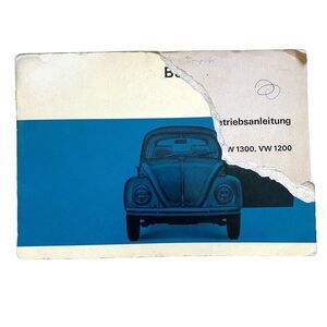 Rare 1968 Volkswagon VW Beetle Owner’s Manual in GERMAN Vintage